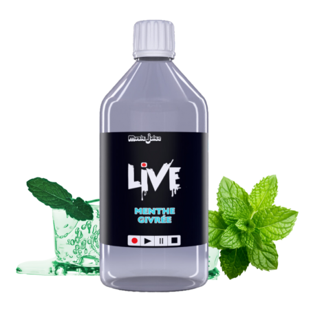 E-liquide LIVE Menthe givrée 1 Litre – Music-Juice