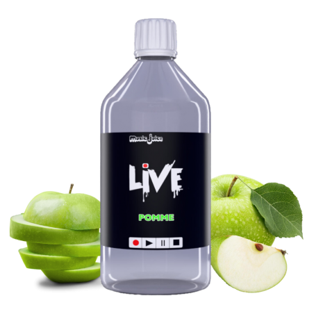 E-liquide LIVE pomme 1 Litre – Music-Juice
