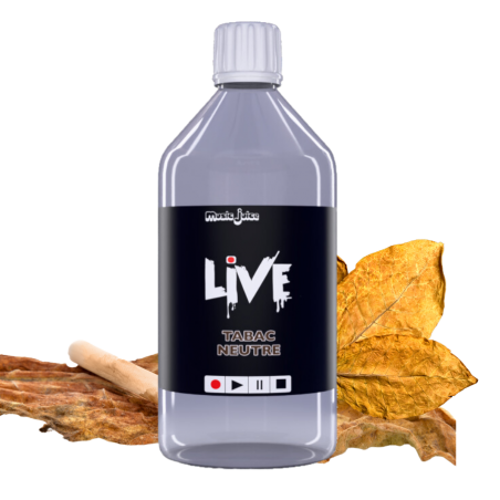 E-liquide LIVE Tabac neutre 1 Litre – Music-Juice